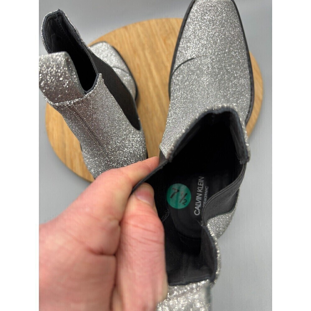 Calvin Klein X Raf Simons Silver Western Boots 205W39NYC Womens 7.5 / EU 37.5 - Picture 11 of 13